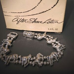 🎄Western Style* Galloping Horses Bracelet * Sterling Silver ( Men's)